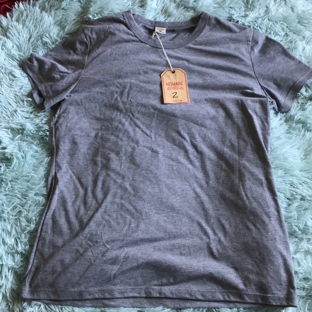 Plain grey homage tshirt
